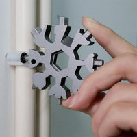 Thumbnail for Amenitee 18-in-1 stainless steel snowflakes multi-tool&keychain