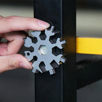 Thumbnail for Amenitee 18-in-1 stainless steel snowflakes multi-tool&keychain