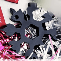 Thumbnail for Amenitee 18-in-1 stainless steel snowflakes multi-tool&keychain