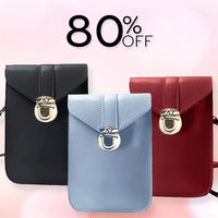 Thumbnail for BagGeri – Touch Screen Waterproof Leather Crossbody Phone Bag for iPhone, Galaxy & Other