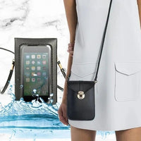 Thumbnail for BagGeri – Touch Screen Waterproof Leather Crossbody Phone Bag for iPhone, Galaxy & Other