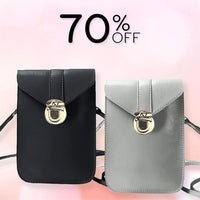 Thumbnail for BagGeri – Touch Screen Waterproof Leather Crossbody Phone Bag for iPhone, Galaxy & Other