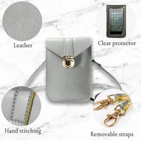 Thumbnail for BagGeri – Touch Screen Waterproof Leather Crossbody Phone Bag for iPhone, Galaxy & Other