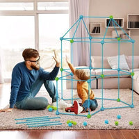 Thumbnail for 78PCS FORT BUILDING KIT | INDOOR OUTDOOR MAKING FORTS | DIY FOR KIDS