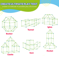 Thumbnail for 78PCS FORT BUILDING KIT | INDOOR OUTDOOR MAKING FORTS | DIY FOR KIDS