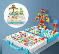 Thumbnail for Creative Mosaic Puzzle Toy With Electric Drill Screw Tool Set