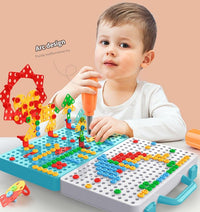 Thumbnail for Creative Mosaic Puzzle Toy With Electric Drill Screw Tool Set