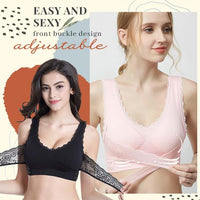 Thumbnail for Instant Lift Front Cross Side Buckle Lace Bra