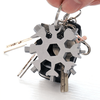 Thumbnail for Amenitee 18-in-1 stainless steel snowflakes multi-tool&keychain