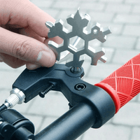 Thumbnail for Amenitee 18-in-1 stainless steel snowflakes multi-tool&keychain