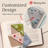 Thumbnail for (🎁🎄CHRISTMAS EARLY SALE )Personalized hand embroidered corner bookmark