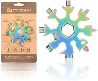 Thumbnail for Amenitee 18-in-1 stainless steel snowflakes multi-tool&keychain