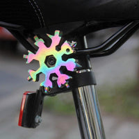 Thumbnail for Amenitee 18-in-1 stainless steel snowflakes multi-tool&keychain