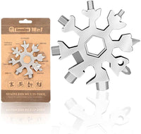 Thumbnail for Amenitee 18-in-1 stainless steel snowflakes multi-tool&keychain
