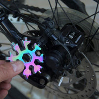 Thumbnail for Amenitee 18-in-1 stainless steel snowflakes multi-tool&keychain
