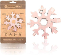 Thumbnail for Amenitee 18-in-1 stainless steel snowflakes multi-tool&keychain