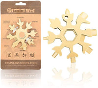 Thumbnail for Amenitee 18-in-1 stainless steel snowflakes multi-tool&keychain