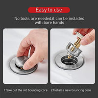 Thumbnail for Universal Stainless Steel Pop-up Drain Filter