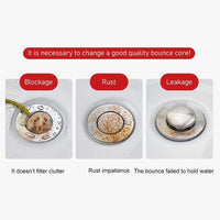 Thumbnail for Universal Stainless Steel Pop-up Drain Filter
