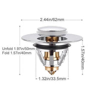 Thumbnail for Universal Stainless Steel Pop-up Drain Filter