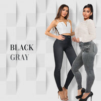 Thumbnail for Margot Perfect Stretch Skinny Fit Pull-On Push-Up Plus-Size Denim Jeans Leggings