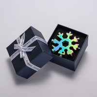 Thumbnail for Amenitee 18-in-1 stainless steel snowflakes multi-tool&keychain