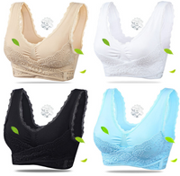 Thumbnail for Instant Lift Front Cross Side Buckle Lace Bra