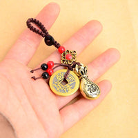 Thumbnail for PROSPERITY MONEY BAG ANCIENT CHARM KEYCHAIN