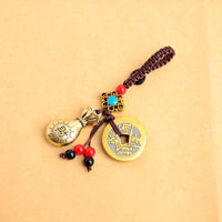 Thumbnail for PROSPERITY MONEY BAG ANCIENT CHARM KEYCHAIN