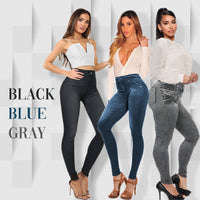 Thumbnail for Margot Perfect Stretch Skinny Fit Pull-On Push-Up Plus-Size Denim Jeans Leggings