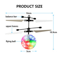 Thumbnail for Toys Sensor Flying Ball with LED Disco ball Luminous Electronic Infrared Induction Aircraft RC Helicopter for Gift