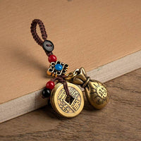 Thumbnail for PROSPERITY MONEY BAG ANCIENT CHARM KEYCHAIN