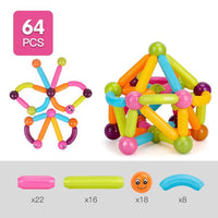 Thumbnail for Magnetic Balls and Rods Set , Educational Magnet Building Blocks